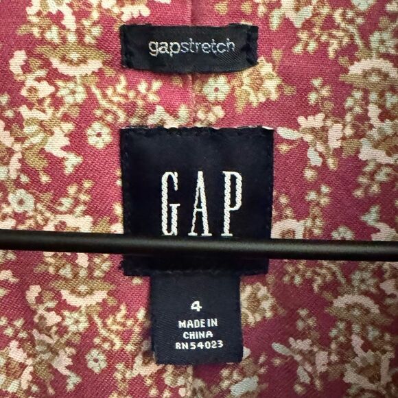 Y2K GAP Size Small Pink Corduroy Floral Lined Button Front Spring Jacket - Picture 14 of 16